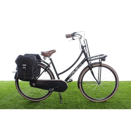 Basil Dubbele fietstas Miles Double bag 32L Black lime