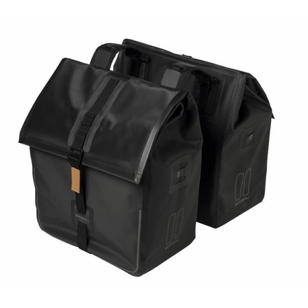 Basil Dubbele fietstas Urban Dry Double bag 50L Solid black