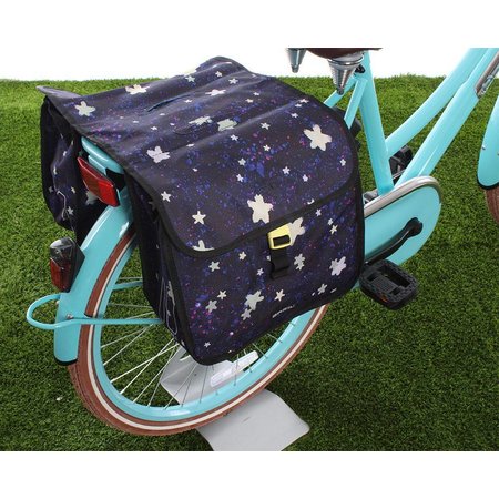 Basil Kinderfietstas Stardust Double bag Nightshade 20L