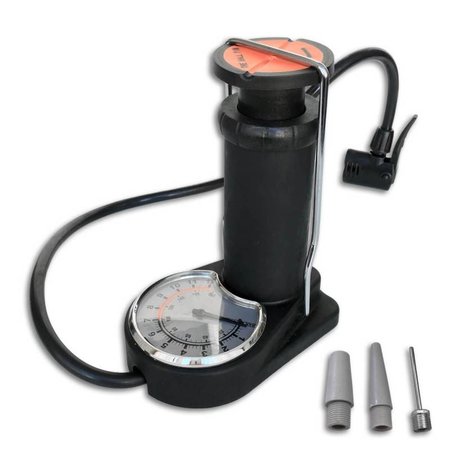 Falco Universele mini voetpomp met manometer, tasje en adapters
