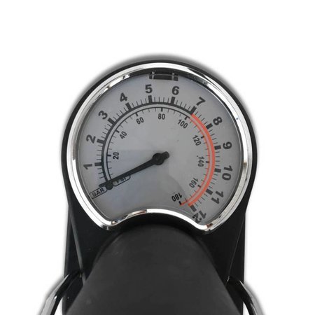 Falco Universele mini voetpomp met manometer, tasje en adapters