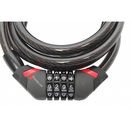 DoubleLock Kabelslot Coil Cable Combo 185 CM  - 12 MM  met cijfercode