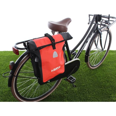 Lynx Enkele fietstas Single Pannier bag 21L Rood-zwart