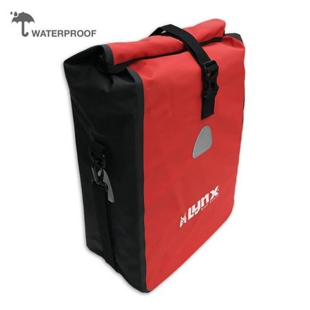 Lynx Enkele fietstas Single Pannier bag 21L Rood-zwart