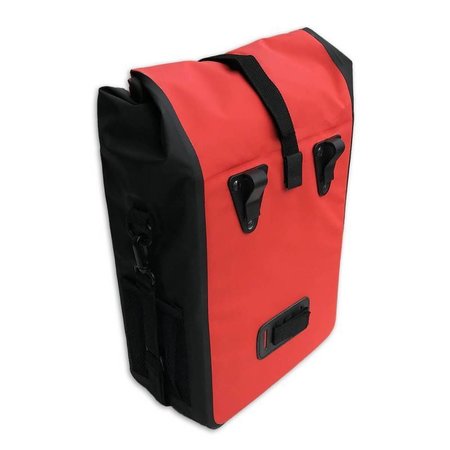 Lynx Enkele fietstas Single Pannier bag 21L Rood-zwart