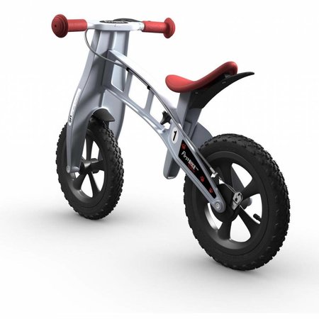 FirstBIKE Loopfiets Cross Zilver - met rem