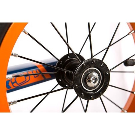 S'COOL Loopfiets aluminium PedeX 01 - vanaf 2 jaar - oranje met blauw