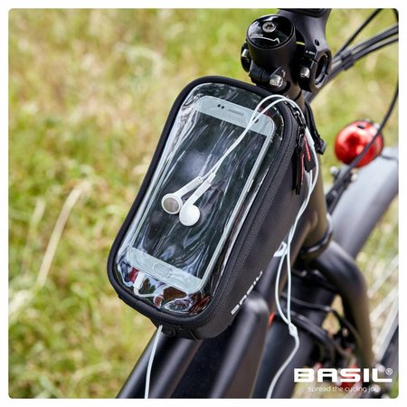 Basil Frametas Sport Design 1 liter Zwart met smartphone venster