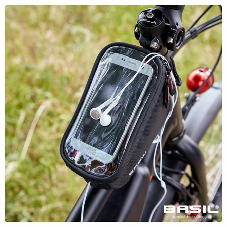 Basil Frametas Sport Design 1 liter Graphite met smartphone venster