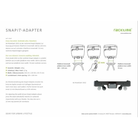 Racktime Snap-it adapter