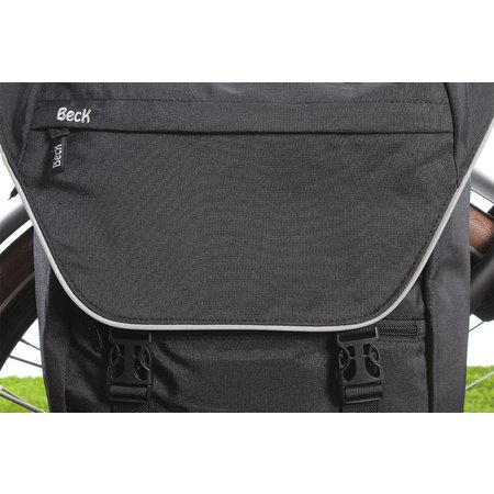 Beck Dubbele fietstas Sporty 30L Zwart