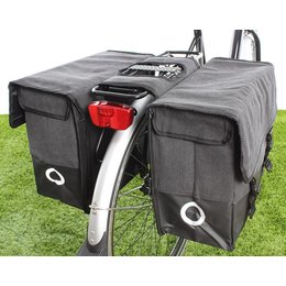 Willex Dubbele fietstas Canvas Tas Plus 48L Zwart