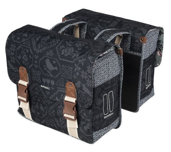 Basil Dubbele Fietstas Bohème Double bag 35L Charcoal