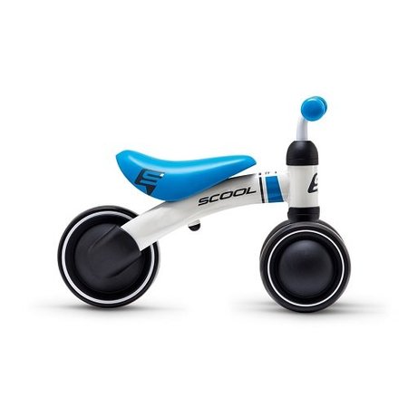 S'COOL Loopfiets PedeX First - driewieler vanaf 1 jaar wit/blauw