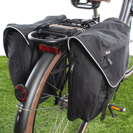 Beck Dubbele fietstas Sporty 30L Zwart