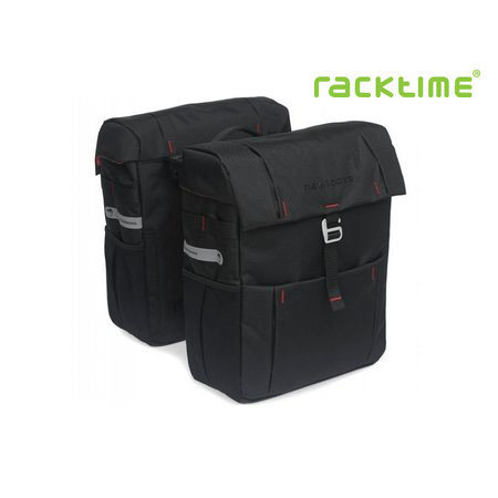 New Looxs Dubbele Fietstas Vigo Double Racktime 37L Zwart