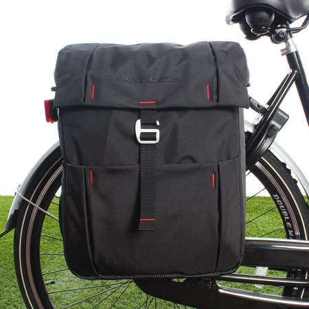 New Looxs Dubbele Fietstas Vigo Double Racktime 37L Zwart