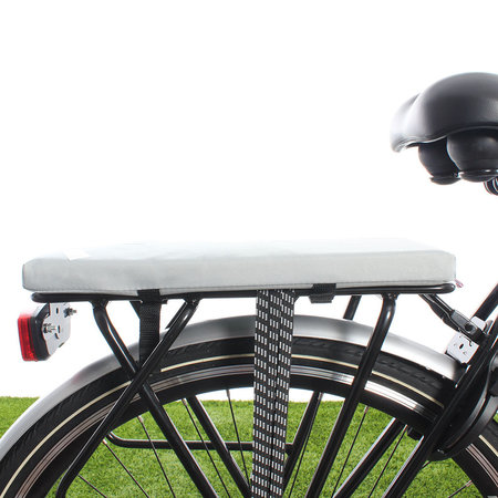Hooodie Cushie Silver Solid - zacht fietskussentje voor op bagagedrager