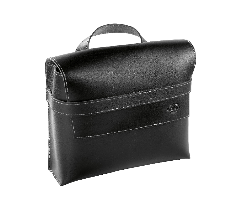 Enkele fietstas Leather Bag Black 7,5L Zwart