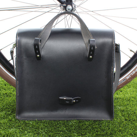 Selle Monte Grappa Enkele fietstas Leather Bag Black 7,5L Zwart