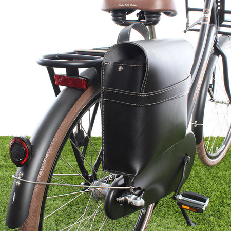 Selle Monte Grappa Enkele fietstas Leather Bag Black 7,5L Zwart