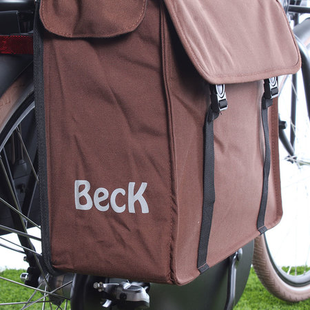 Beck Dubbele fietstas Canvas Small 35L Bruin