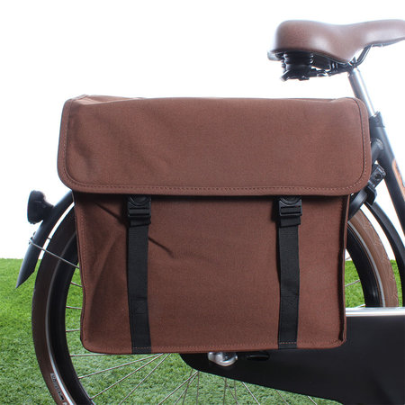 Beck Dubbele fietstas Canvas Small 35L Bruin