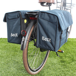 Beck Dubbele fietstas Canvas Medium 45L Blauw