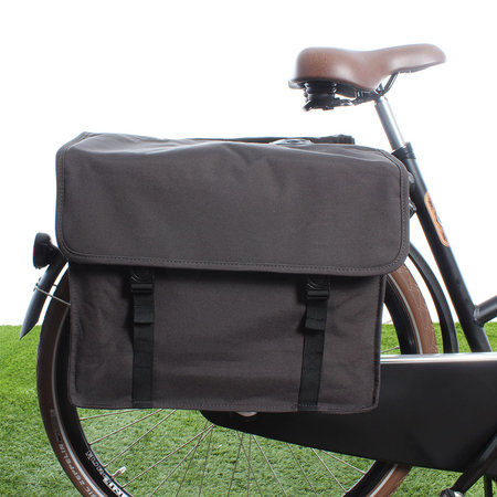 Beck Dubbele fietstas Canvas Medium 48L Grijs