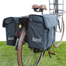 Beck Dubbele fietstas Canvas Small 35L Blauw