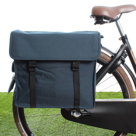 Beck Dubbele fietstas Canvas Small 30L Blauw