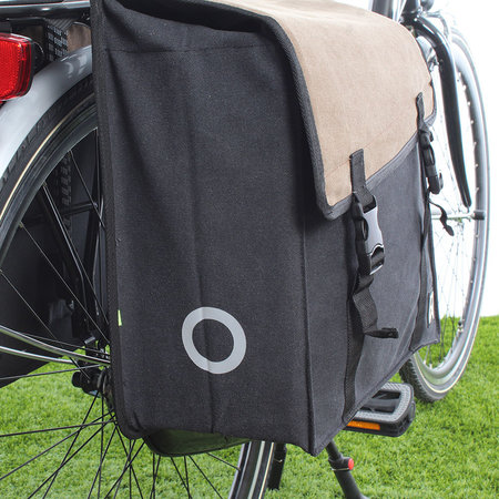 Willex Dubbele fietstas Canvas Tas 101 38L Bruin/Zwart
