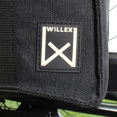 Willex Dubbele fietstas Canvas Tas 101 38L Groen/Zwart