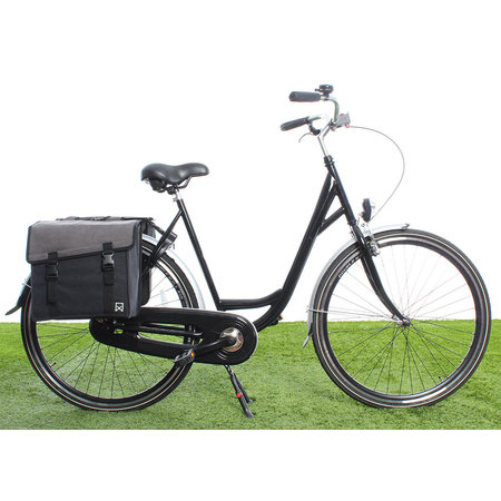 Willex Dubbele fietstas Canvas Tas 101 30L Grijs/Zwart