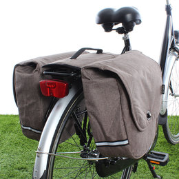 Beck Dubbele Fietstas Pick-Up 23L Bruin