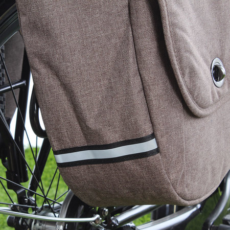 Beck Dubbele Fietstas Pick-Up 23L Bruin