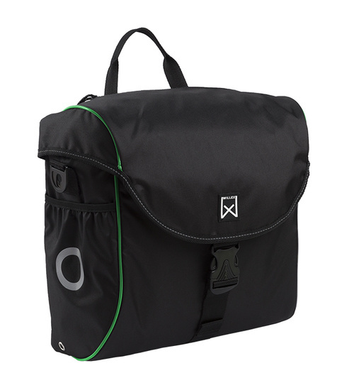 Enkele fietstas/ Pakaftas 300 18L Zwart/groen