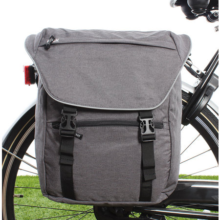 Beck Dubbele fietstas Sporty 30L Grijs