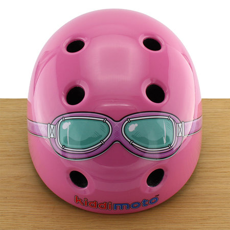 Kiddimoto Kinderhelm Pink Goggle XS