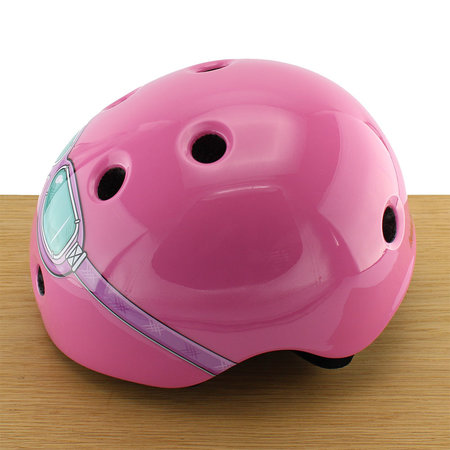 Kiddimoto Kinderhelm Pink Goggle XS