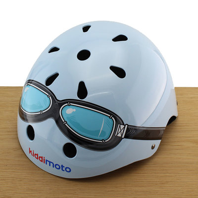 Kiddimoto Kinderhelm Blue Goggle Medium