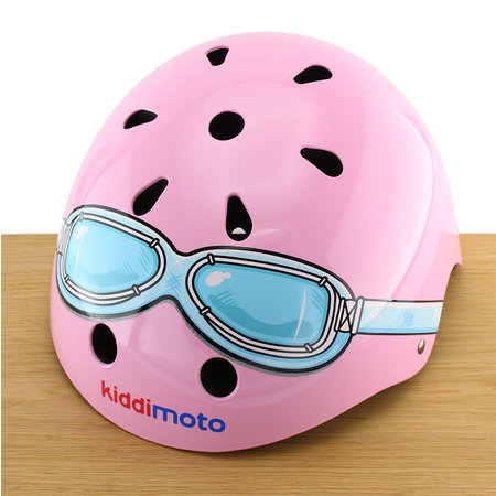 Kiddimoto Kinderhelm Pink Goggle Medium