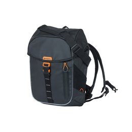 Basil Fietsrugzak Miles Tarpaulin Daypack Nordlicht 17L Zwart/oranje