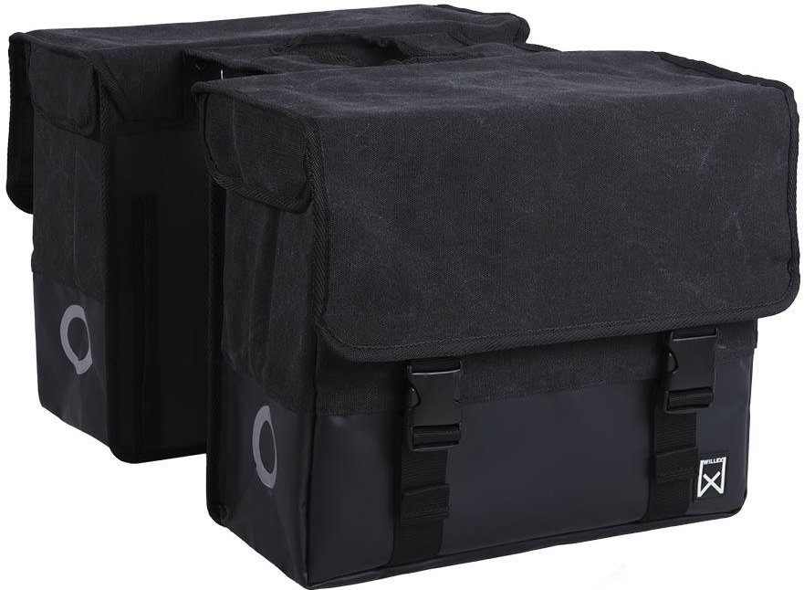 Dubbele Canvas Tas Plus Zwart/Matzwart 57L