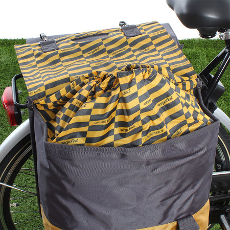 Urban Proof Dubbele fietstas 40L Recycled - Grijs/Geel