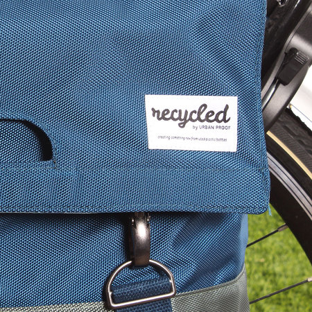 Urban Proof Dubbele fietstas 40L Recycled - Blauw/Groen