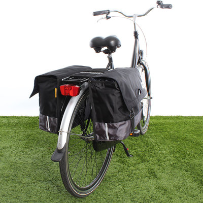 Urban Proof Dubbele fietstas 40L Recycled - Zwart/Grijs