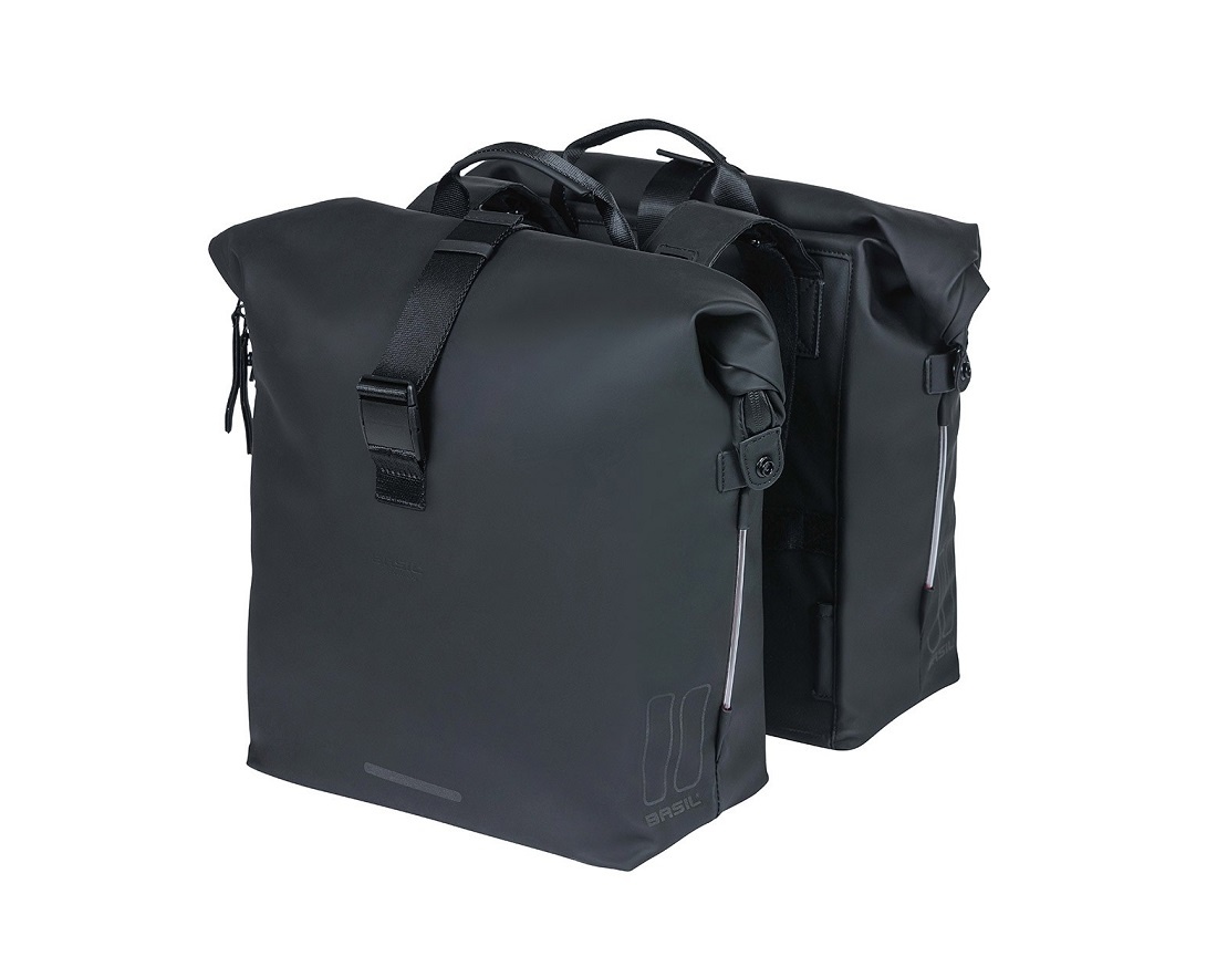 Dubbele Fietstas SoHo Nordlicht - 41L Zwart