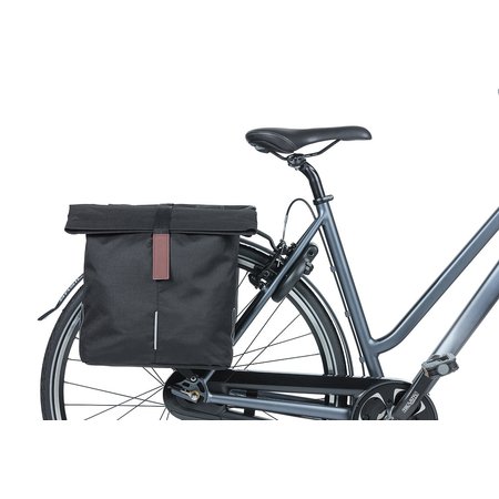 Basil Dubbele fietstas City Black 32L