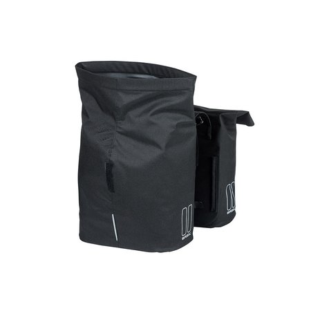 Basil Dubbele fietstas City Black 32L